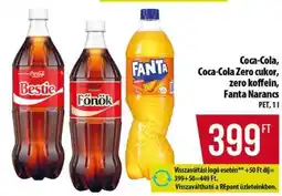 Coop Coca-Cola, Coca-Cola Zero cukor, zero koffein, Fanta Narancs ajánlat