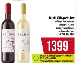Coop Teleki Válogatás bor ajánlat