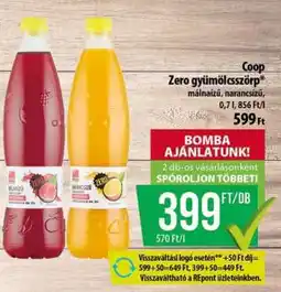 Coop Coop Zero gyümölcsszörp ajánlat