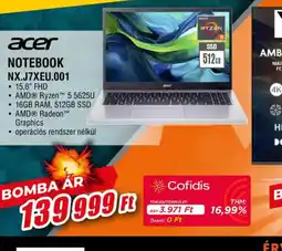 Expert Acer Notebook NX.J7XEU.001 ajánlat