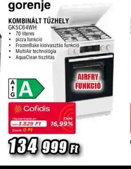 Expert Gorenje Kombinált Tűzhely GK5C64WH ajánlat