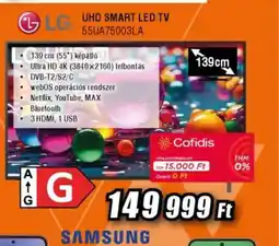 Expert LG UHD Smart LED TV 55UA75003LA ajánlat