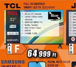 Expert TCL Full HD Android Smart LED TV 32S5400AF ajánlat