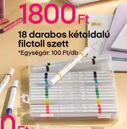 Pepco 18 darabos kétoldalú filctoll szett ajánlat