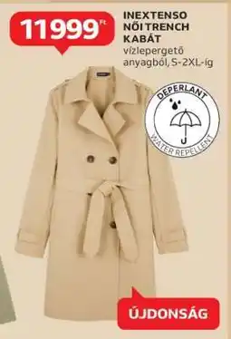 Auchan INEXTENSO Női Trench Kabát ajánlat