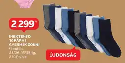 Auchan Inextenso 10 páras gyermek zokni ajánlat