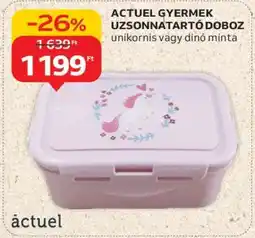 Auchan ACTUEL GYERMEK UZSONNATARTÓ DOBOZ ajánlat
