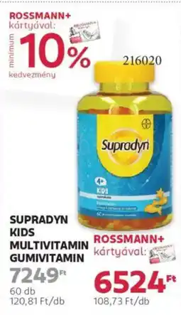 Rossmann Supradyn Kids multivitamin gumivitamin ajánlat