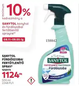 Rossmann Sanytol fürdőszobai fertőtlenítő spray ajánlat
