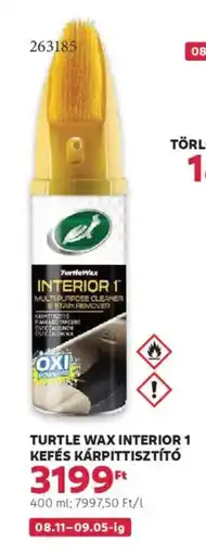 Rossmann Turtle Wax Interior 1 kefés kárpittisztító ajánlat