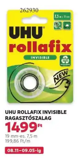 Rossmann UHU Rollafix invisible ragasztószalag ajánlat
