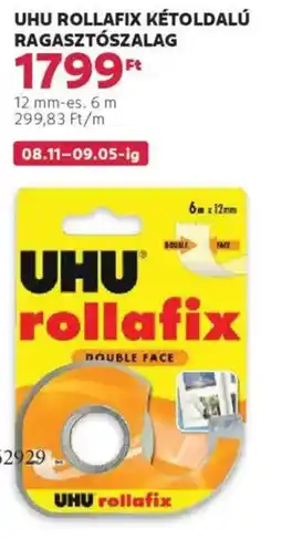 Rossmann UHU Rollafix kétoldalú ragasztószalag ajánlat