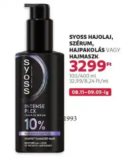 Rossmann Syoss hajolaj, szérum, hajpakolás, hajmaszk ajánlat