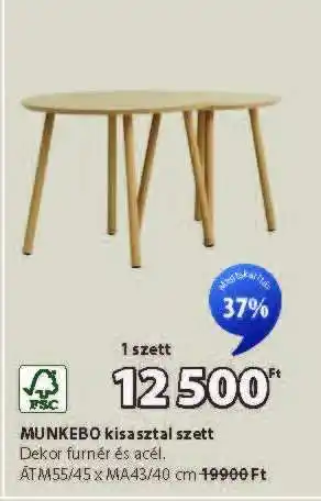 JYSK MUNKEBO kisasztal szett ajánlat