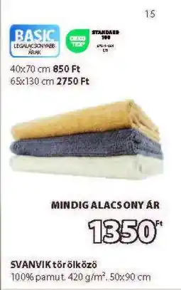 JYSK SVANVIK törölköző ajánlat