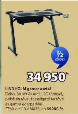 JYSK LINDHOLM gamer asztal ajánlat