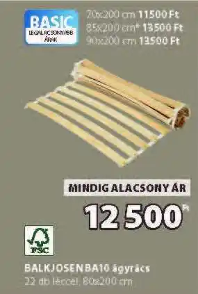 JYSK BALKJOSENBA10 ágyrács ajánlat
