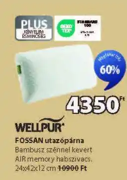 JYSK WELLPUR FOSSAN utazópárna ajánlat