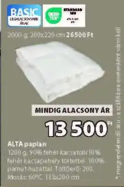 JYSK ALTA paplan ajánlat