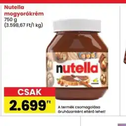 Interspar Nutella mogyorkrém ajánlat
