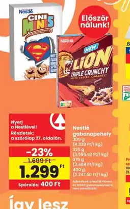 Interspar Nestlé gabonapehely ajánlat