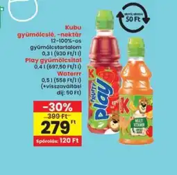 Interspar Kubu gyümölcslé, -nektár ajánlat