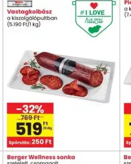 Interspar Vastagkolbász ajánlat