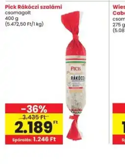 Interspar Pick Rákczi szalámi ajánlat