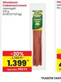 Interspar Wiesbauer Cabanossi snack ajánlat
