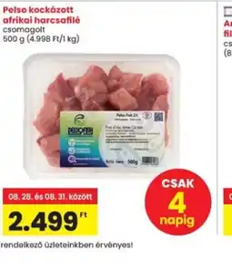 Interspar Pelso kockázott afrikai harcsafilé ajánlat