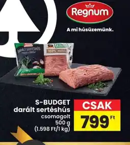 Interspar S-Budget darált sertéshús ajánlat