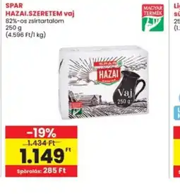 Interspar Spar Hazai Szeretem Vaj ajánlat