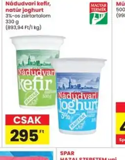 Interspar Nádudvari kefir, natúr joghurt ajánlat
