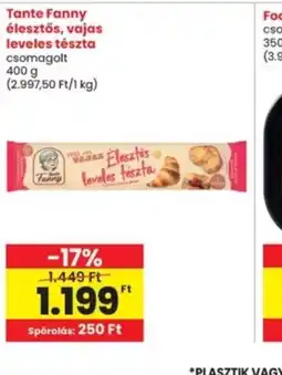 Interspar Tante Fanny élesztős, vajas leveles tészta ajánlat
