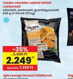 Interspar Valdor cheddar sajttal töltött csirkemell ajánlat