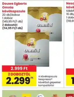 Interspar Douwe Egberts Omnia kávékapszula ajánlat