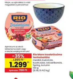 Interspar Rio Mare Insalatissime tonhalsaláta ajánlat