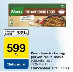 Tesco Knorr leveskocka vagy pörköltízesítő-kocka ajánlat