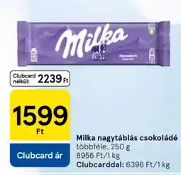 Tesco Milka nagytáblás csokoládé ajánlat