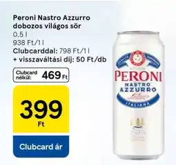 Tesco Peroni Nastro Azzurro dobozos világos sör ajánlat