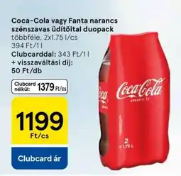 Tesco Coca-Cola vagy Fanta narancs szénsavas üdítőital duopack ajánlat