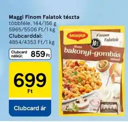 Tesco Maggi Finom Falatok tészta ajánlat
