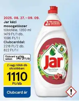 Tesco Jar kézi mosogatószer ajánlat