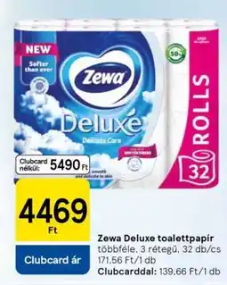 Tesco Zewa Deluxe toalettpapír ajánlat