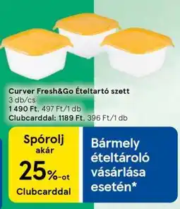 Tesco Curver Fresh&Go Ételttartó szett ajánlat