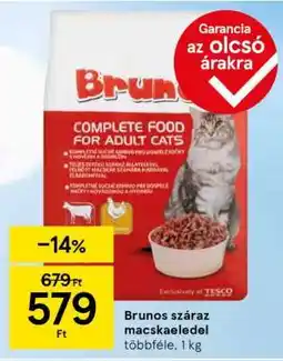 Tesco Brunos száraz macskaeledel ajánlat