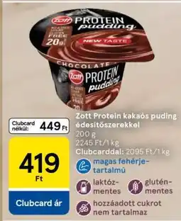 Tesco Zott Protein kakaós puding édesítőszerekkel ajánlat