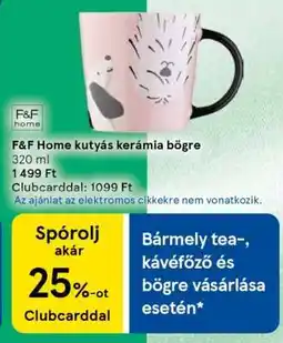Tesco F&F Home kutyás kerámia bögre ajánlat