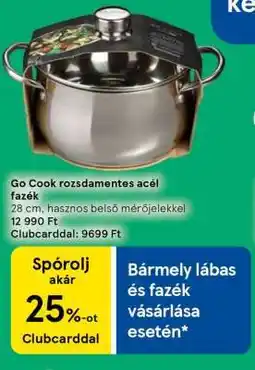 Tesco Go Cook rozsdamentes acél fazék ajánlat