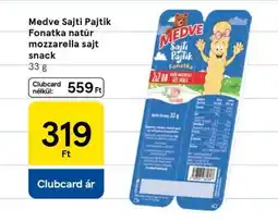 Tesco Medve Sajti Pajtik Fonatka natúr mozzarella sajt snack ajánlat